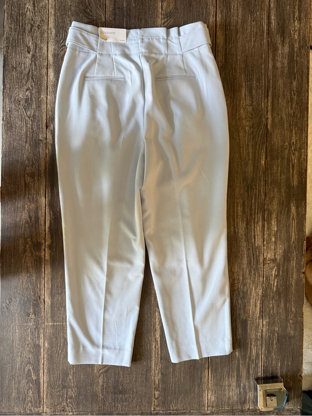 Ann Taylor White Pleated Trouser Petite 10 NWT High Waist Tailored - Picture 7 of 11